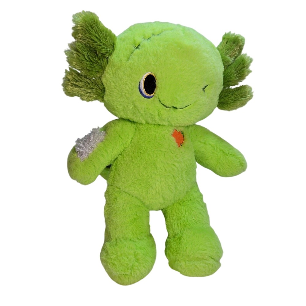 Build-A-Bear Workshop Zombie Axolotl Plush Green Halloween Stuffed Animal 18 BAB